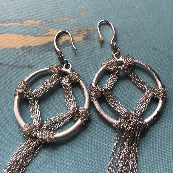 Silver dream catcher like dangles! - Picture 2 of 2